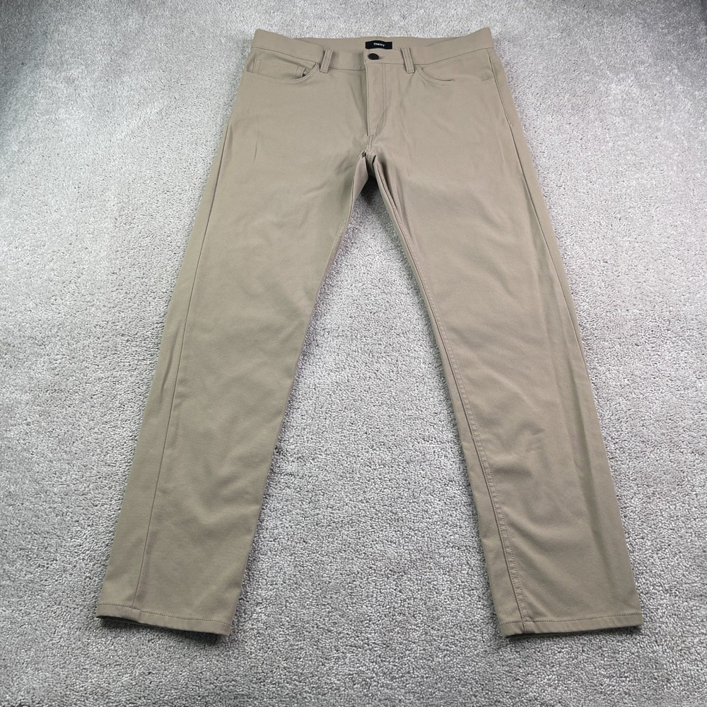 Theory Pants Mens 32x29 Tan Khaki Raffi Neoteric Twill Chino Slim Fit 5-Pocket